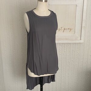 Cloth & stone grey hi-lo sleeveless top